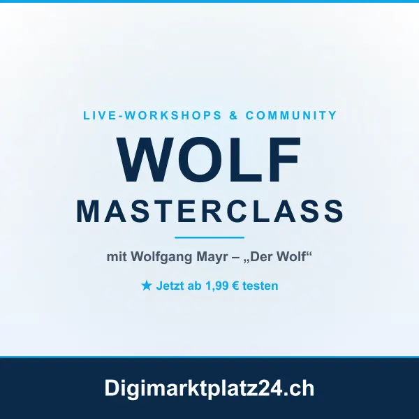 WOLF MASTERCLASS: die ehrliche Alternative zu teuren Kursen