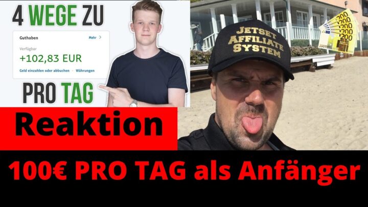 TOP 4 Wege zu 100€ PRO TAG als Anfänger 🚀 (Ohne Vorwissen/Startkapital) 😱 🤦‍♂️ Michael REAGIERT