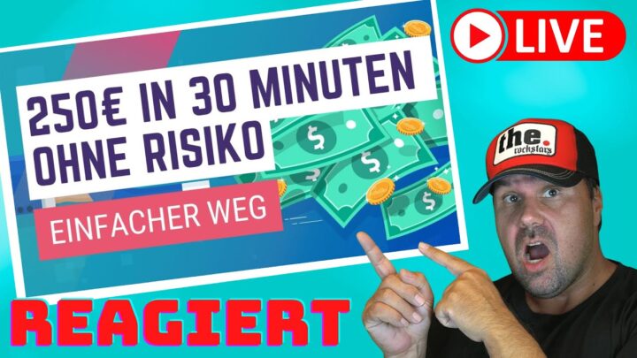 OHNE Risiko 250€ in 30 MINUTEN verdienen 💰🔥 (NEUE METHODE) Geld im internet verdienen 2022 Reaction