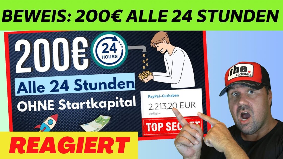 BEWEIS: 200€ ALLE 24 Stunden🤯🚀💸 Online Geld verdienen 2023 ohne Startkapital | Michael reagiert